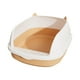 thumbnail image 1 of Caja de arena para gatos de lados altos, arenero, duradero, semiabierto, orinal para gatos Rosa S, 1 of 9
