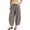 Gray, variant on cocolona Womens Casual Loose Pleated Linen Pants Elastic Waist Straight Wide Leg Travel Lounge Cropped Pants with Pockets