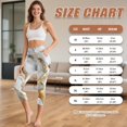 thumbnail image 6 of SCRAWLGOD Marble Print Golden White High Waisted Leggings for Women Tummy Control Elastic Yoga Pants with Pockets Buttery Soft Yoga Pants for Workout Athletic Running, 3XL, 6 of 7