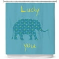 thumbnail image 1 of Shower Curtains 70" x 84" from DiaNoche Designs by Metka Hiti - Elephant Lucky You, 1 of 1