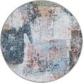 thumbnail image 2 of Unique Loom Kamala Washable Collection Area Rug - Abstract (3' 3" Round Multi/Blue), 2 of 8