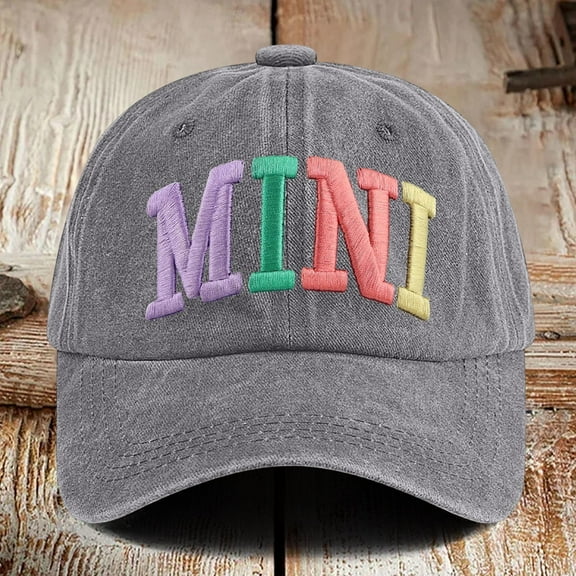 Riforla Mama Hats for Women Funny Adjustable Mini Baseball Cap Womens Hats Grey