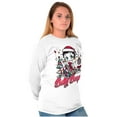 thumbnail image 5 of Betty Boop Christmas Ms. Santa Claus Women's Long Sleeve T Shirt Brisco Brands S, 5 of 6