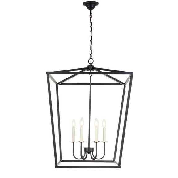 Maddox 6 light Black chandelier