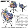 thumbnail image 7 of Whosucclay Boho Mandala Flower Print Swivel Accent Chair Covers Thick Dining Chair Cover Washable Swivel Arm Chair Protector Stretch Office Desk Chair Sliopcover for Dressing Table, 7 of 7