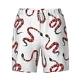thumbnail image 4 of Lsque Mens Swim Trunks Red Snake Pattern - Bathing Suit Compression Liner - Beach Swim Shorts Swimwear - (S-3XL) - Stretch Quick Dry -Small, 4 of 9