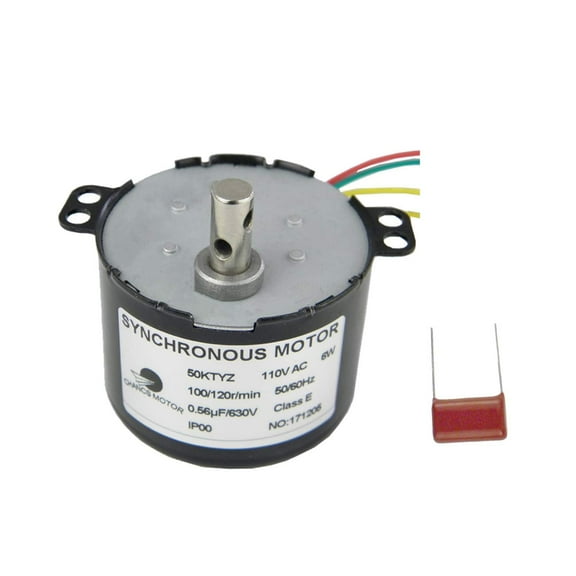 CHANCS 50KTYZ Synchronous Gear Motor 100/120RPM 110V 6W Electric Motor CW/CCW Permanent Magnet Synchronous Micro AC Motor