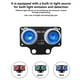 thumbnail image 2 of Módulo Sensor de Distancia Ultrasónico RUS-04 para Robótica y Prevención de Obstáculos con Luz RGB, Rango de Potencia de 3 A 5,5 V, RUS-04 B, 2 of 5