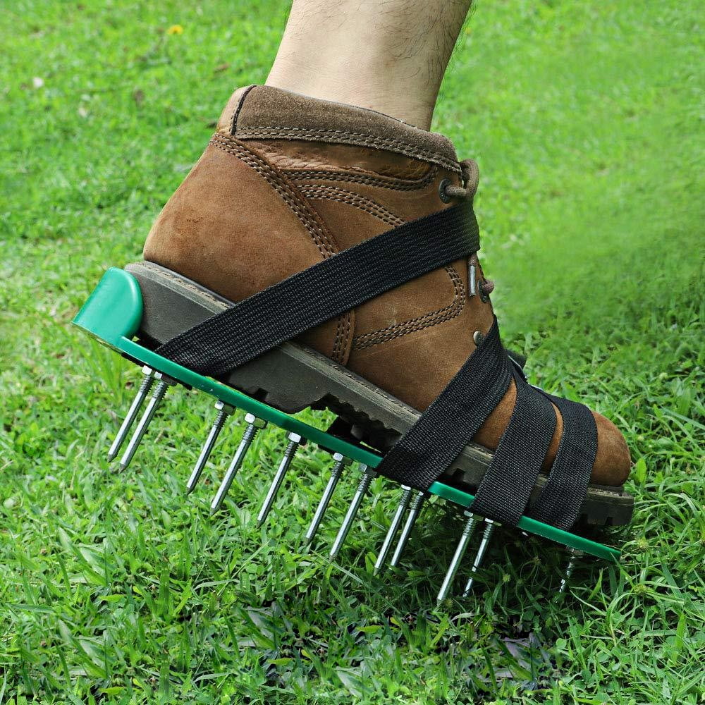 Pair 1 Shoes Sandals Aerator Lawn Green 30 13cm Grass Spiked Gardening 