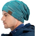 thumbnail image 3 of REDESS Beanie Hat for Men and Women Winter Warm Hats Knit Slouchy Thick Skull Cap-Pea Green, 3 of 6