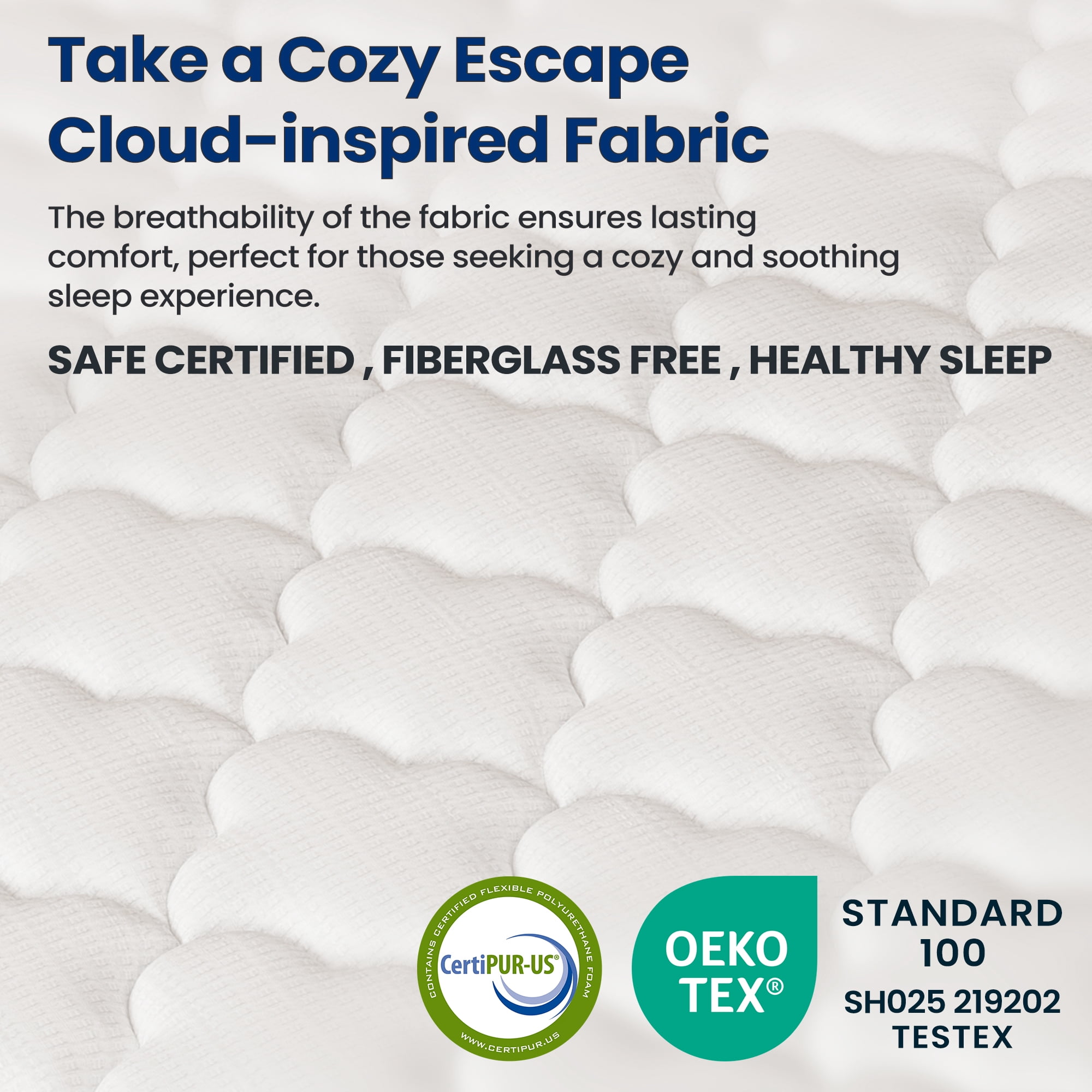 Full Mattress, 10 Inch Memory Foam Hybrid Mattress with Individual Pocket Spring, Motion Isolation, Upgrade Zoned Support, Strengthen Edge Support, Medium Firm, Pressure Relief, CertiPUR-US Certified