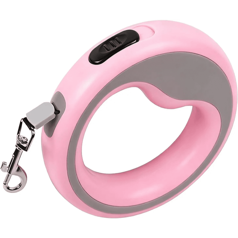 Retractable Dog Lead Heavy-Duty Extendable Dog Leads Strong Nylon Tape Leash One-Handed Brake  Lock Tangle-Free Design for Small