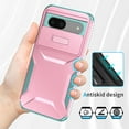 thumbnail image 4 of for Google Pixel 8a, Luxury Sliding Camera Cover Soft TPU + Hard PC Shockproof Drop Protective Hybrid Stylish Ultra Slim Frosted Anti-slip Grip Case for Google Pixel 8a, Rosegold, 4 of 7