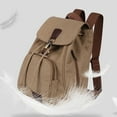 thumbnail image 5 of Vikakiooze Vintage Canvas Backpack Outdoor Travel Hiking Rucksack School Bookbags, 5 of 7