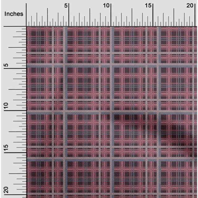 oneOone Cotton Poplin Fabric Tartan Check Print Sewing Fabric BTY 56 Inch Wide