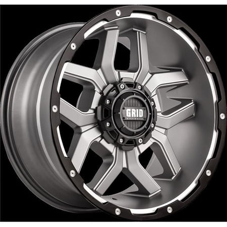72155A11 20 x 10 in. GD07 Wheel with Black Lip, Matte Anthracite