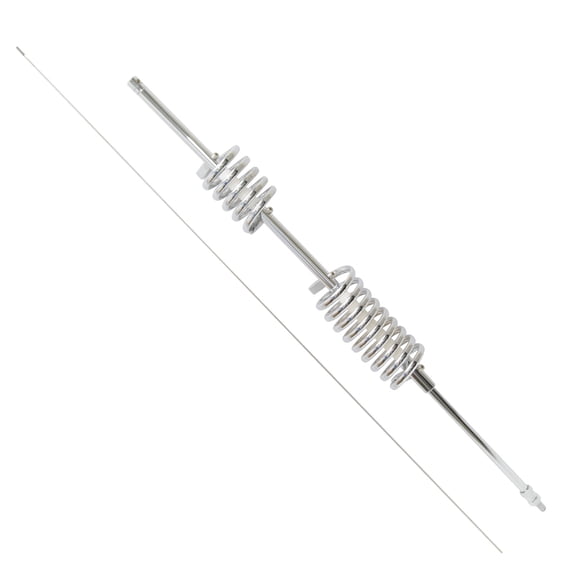 RoadPro RPS-2000 Terminator II Double Coil CB Antenna 15,000 Watts power and a  frequency range of 26MHZ to 29MHZ.