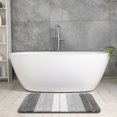 thumbnail image 5 of Unique Bargains Non Slip Bathroom Rug Water Absorbent Soft Shaggy Rubber Back Bath Rugs Grey 20" x 32", 5 of 6