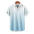 thumbnail image 2 of YLSDY Fashion Men's Vintage Bowling Shirts Gradient Short Sleeve Regular Fit Hawaiian Casual Button Down Shirt Stylish Summer Beach Shirts Sky Blue XXXXXL, 2 of 4