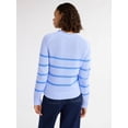 thumbnail image 2 of Free Assembly Women’s Cotton Saddle Shoulder Sweater with Long Sleeves, Sizes XS-3XL, 2 of 5