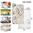 thumbnail image 6 of Yayeee 2 Pack Hand Towels for Bathroom 100% Cotton 16" x 28" Soft Absorbent Kitchen Towel, Beige Whimsical Leaves, 6 of 7
