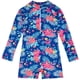 thumbnail image 1 of Odeerbi 4-12 Años Trajes de Baño de Manga Larga Con Lycra Para Niñas Traje de Baño de Una Pieza Para Entrenamiento En Verano Traje de Baño Hawaiano de Surf Con Estampado Floral, 1 of 9