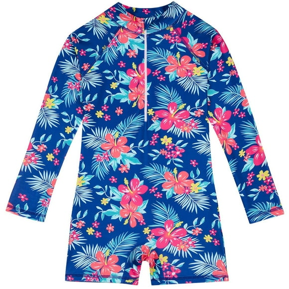 Pisexur Girls Swimsuits,Swimsuits pour Ados, Maillot de Bain Bébé Garçon 1 Pce à Manches Longues pour Filles, Protection UPF 50+ Maillot Dermoprotecteur, Combinaisons de Bain à Fermeture Éclair 4-12 Ans
