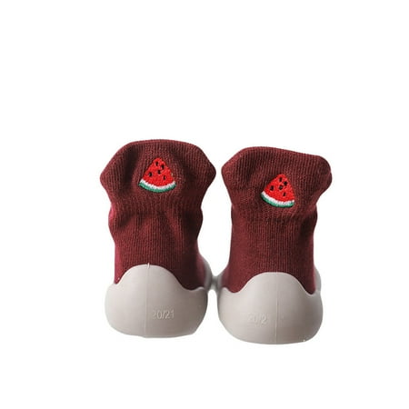 

DNDKILG Toddler Child Girls Boy Floor Socks Slippers Infant Baby Spring Summer Fall Non-Slip First Walkers Shoes Red 6M-2.5Y 19