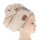 thumbnail image 3 of Toalla de microfibra para el cabello con giro, turbante de ducha suave para mujer gris, 3 of 9
