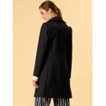 thumbnail image 4 of Abrigo de Invierno Allegra K Midi con Cinturón y un solo Pecho para Mujer Negro XS, 4 of 6