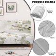 thumbnail image 3 of SCRAWLGOD Floral Robin Print White Non Slip Futon Cover, Armless Washable Couch Cover for Futon, Stretch Sofa Cover, Scratch Resistant Furniture Protector for Pets, Dog and Cat, 3 of 7