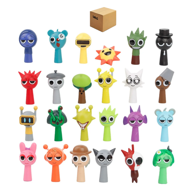 Kit 24 Figuras Sprunki Monstruos Lab.G, Colores