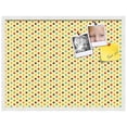 thumbnail image 2 of PinPix 32x24 Custom Cork Bulletin Board Yellow Polka Dot Poster Board Has a Fabric Style Canvas Finish, Framed in Yellow Polka Dot, by ArtToFrames (PinPix-569), 2 of 6