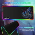 thumbnail image 3 of RGB Gaming, LED Extra Large Douce avec 15 Modes d'Éclairage, Tapis Dragon Anime, Surface Lisse Imperméable pour Gamer Ordinateur 31.5 X 12 Pouces (Rouge), 3 of 7