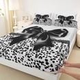 thumbnail image 3 of Homewish Female Men Women Kawaii Bowknot 4 Pieces Queen Sheet Sets,Dreamy Princess Bow Ultra Soft Flat Sheet,Abstract Polka Dots Queen Fitted Sheet,Ultra Soft Home Decor, 3 of 7