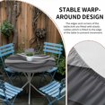 thumbnail image 4 of Black Grey Ombre Round Fitted Tablecloth with Elastic Edge, Waterproof Table Cloth Table Cover for 55"-60" Tables, Abstract Grey Wave Texture Gradient Tablecloths for Dining Picnic Indoor Outdoor, 4 of 9