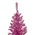 thumbnail image 3 of Northlight Pre-Lit Artificial Tinsel Christmas Tree - 4' - Two Tone Pink - Clear Lights, 3 of 7