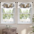 thumbnail image 2 of LALILO Kitchen Curtain Valance Watercolor Easter Bunny With Rod Pocket Window Curtain 52"x 18" Set of 2, 2 of 5