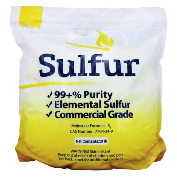 10 lb Yellow Sulfur Powder Fertilizer, Grade, Elemental