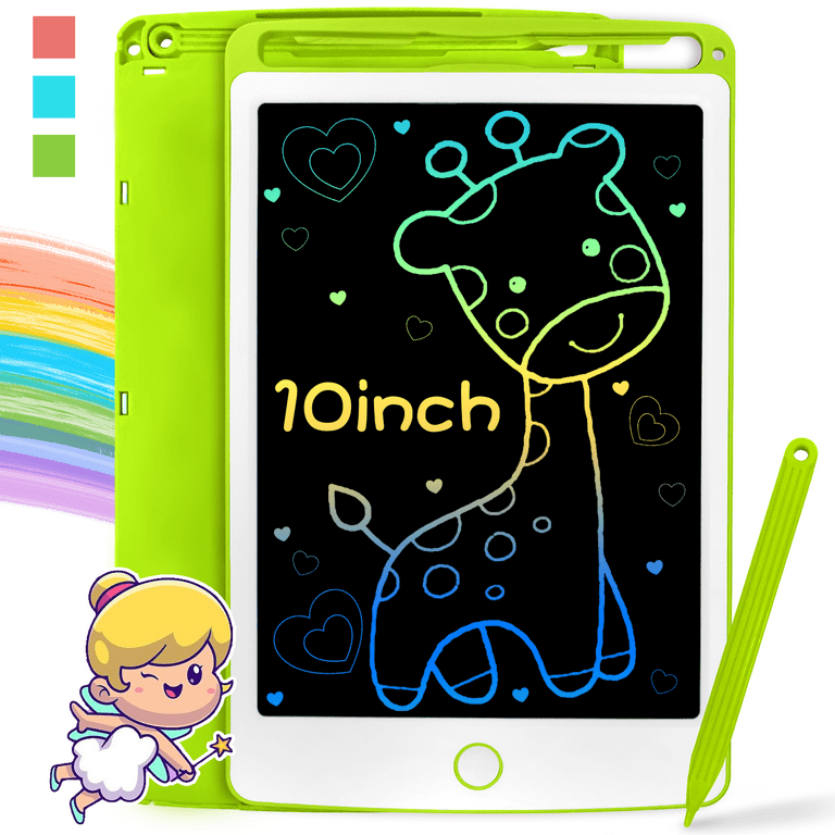 Adofi LCD Writing Tablet, 10-Inch Color Drawing Tablet Doodle Board, Kids Tablet Toys for Boys and Girls, Electronic Drawing Board Graphics Tablet for