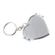 thumbnail image 4 of Llavero con espejo portátil y espejo de maquillaje compacto de bolsillo plegable de doble cara (plateado, forma de corazón), 4 of 7