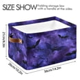 thumbnail image 3 of Foldable Storage Basket,Canvas Fabric Foldable Storage Bins with Handles Open Home Storage Bins Boxes for Toy Book Shelf Closet Baskets Bats in The Night Sky, 3 of 8