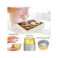 thumbnail image 5 of 10/50/100pcs Disposable Ramekins (5oz/150ml) Mini Aluminum Foil Baking Cups With Lids Creme Brulee Cupcake Liners, Desert Cheesecake Pans Flan Molds Tin Cups Containers For Party Favor Birthday, 5 of 10