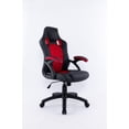 thumbnail image 1 of Chaise de bureau ergonomique à dossier haut, Noir/Rouge, 1 of 2
