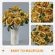 thumbnail image 5 of GOOHOCHY Ramo de 10 rosas artificiales de seda para fiestas en casa, arreglo floral, 5 of 7