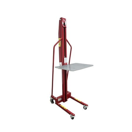 

Pake Handling Tools - Winch Stacker Manual Work Positioner Lift Truck - Steel Lightweight and Easily Maneuverable Lift with 440 lbs Capacity