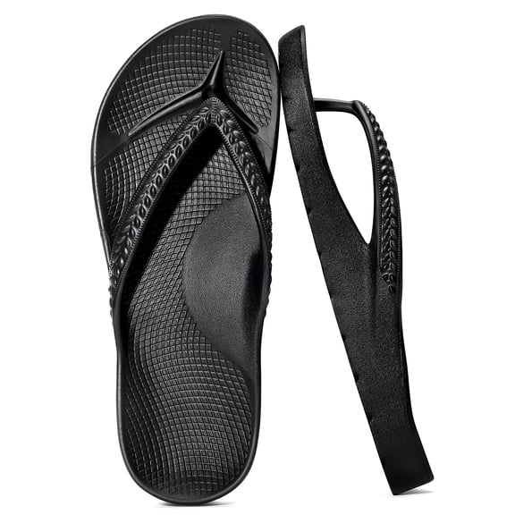 Women's Arch Support Flip Flops, Comfortable Orthopedic Sandals for Plantar Fasciitis Beach Thong Slides,Comfort for Summer Walking