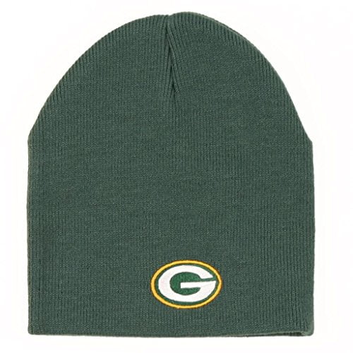 Green Bay Packers Green Skull Cap NFL Cuffless Winter Knit Toque Beanie Hat by Reebok