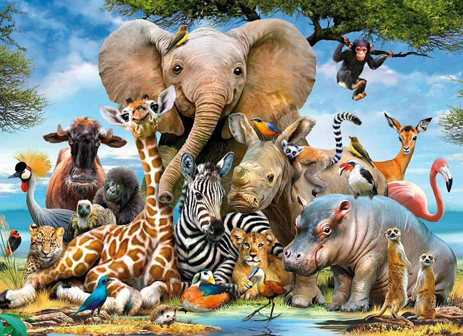 1000piece Jigsaw Puzzle Animal World Puzzles For Adults Kids Learning Education 
