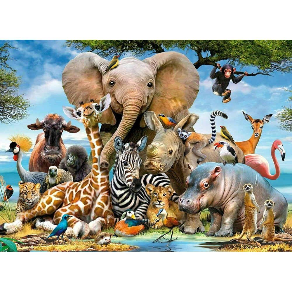 1000 piece Jigsaw Puzzle Animal World Puzzles For Adults Kids Learning